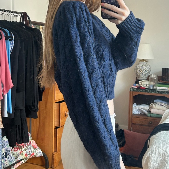 Musier Paris Cropped Cable Knit Sweater - Picture 5 of 5